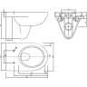 Комплект GEBERIT DUOFIX 458.124.21.1 UP100 с подвесным безободковым унитазом IFO SPECIAL RIMFREE RP731300200 с сиденьем soft-close 458.124.21.11